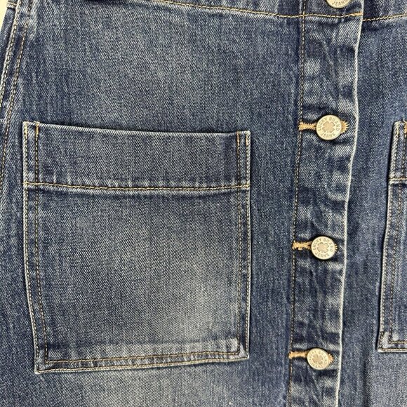 Lucky Brand Denim A-Line Skirt Womens Size 10/30 Blue Button Up - Picture 4 of 8